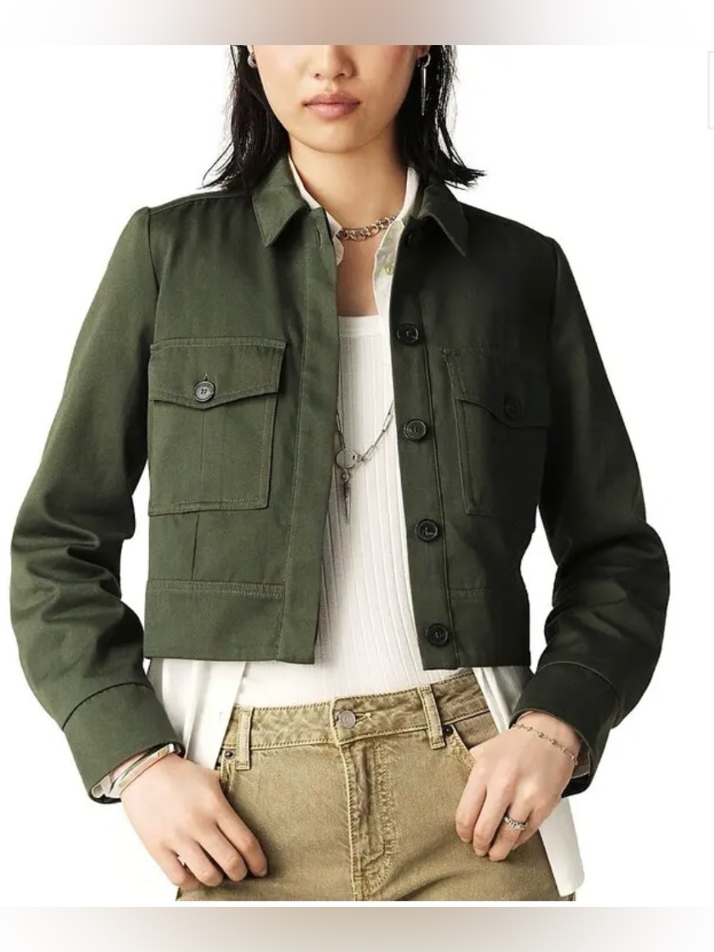 ba&sh Sz 1 Green Elia Jacket - Picture 1 of 15